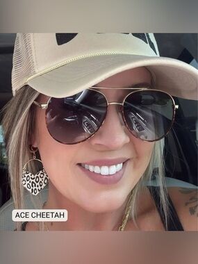 ACE Cheetah Unisex Aviator Sunglasses Polarized Hair-Friendly By DAX Eyewear